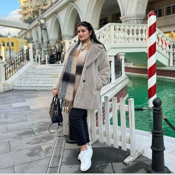 Zara NWT ZARA FAUX FUR COAT Bloggers fav - Picture 7 of 15